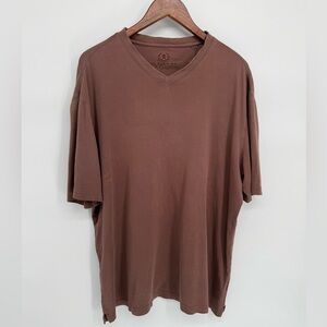 Bugatchi Men's Brown V-Neck Tee